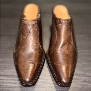 Tecovas Brown Leather Ankle Booties